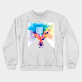 Graphic Style Abstract Parrot Crewneck Sweatshirt